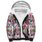 Australia Pink Galah Sherpa Hoodie Rose-breasted Cockatoo Pineapple Seamless Vibes - Aussie Hoodie