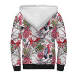 Australia Pink Galah Sherpa Hoodie Rose-breasted Cockatoo Pineapple Seamless Vibes - Aussie Hoodie