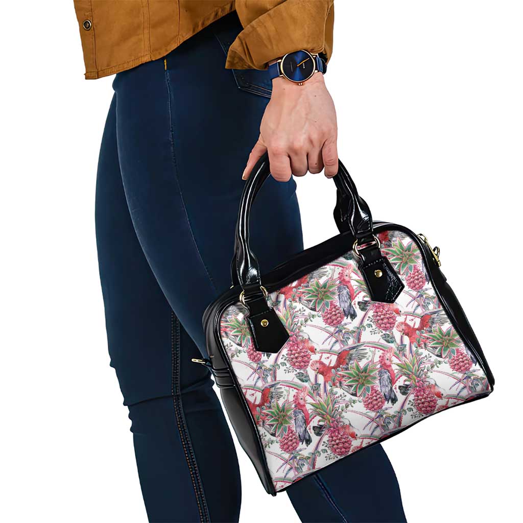 Australia Pink Galah Shoulder Handbag Rose-breasted Cockatoo Pineapple Seamless Vibes - Aussie Hoodie