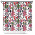 Australia Pink Galah Shower Curtain Rose-breasted Cockatoo Pineapple Seamless Vibes - Aussie Hoodie