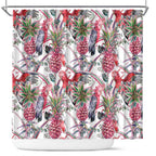 Australia Pink Galah Shower Curtain Rose-breasted Cockatoo Pineapple Seamless Vibes - Aussie Hoodie