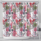 Australia Pink Galah Shower Curtain Rose-breasted Cockatoo Pineapple Seamless Vibes - Aussie Hoodie