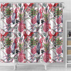 Australia Pink Galah Shower Curtain Rose-breasted Cockatoo Pineapple Seamless Vibes - Aussie Hoodie