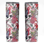 Australia Pink Galah Skinny Tumbler Rose-breasted Cockatoo Pineapple Seamless Vibes - Aussie Hoodie