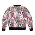 Australia Pink Galah Sleeve Zip Bomber Jacket Rose-breasted Cockatoo Pineapple Seamless Vibes - Aussie Hoodie