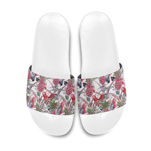 Australia Pink Galah Slide Sandals Rose-breasted Cockatoo Pineapple Seamless Vibes - Aussie Hoodie