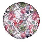 Australia Pink Galah Spare Tire Cover Rose-breasted Cockatoo Pineapple Seamless Vibes - Aussie Hoodie