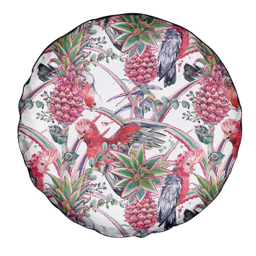 Australia Pink Galah Spare Tire Cover Rose-breasted Cockatoo Pineapple Seamless Vibes - Aussie Hoodie