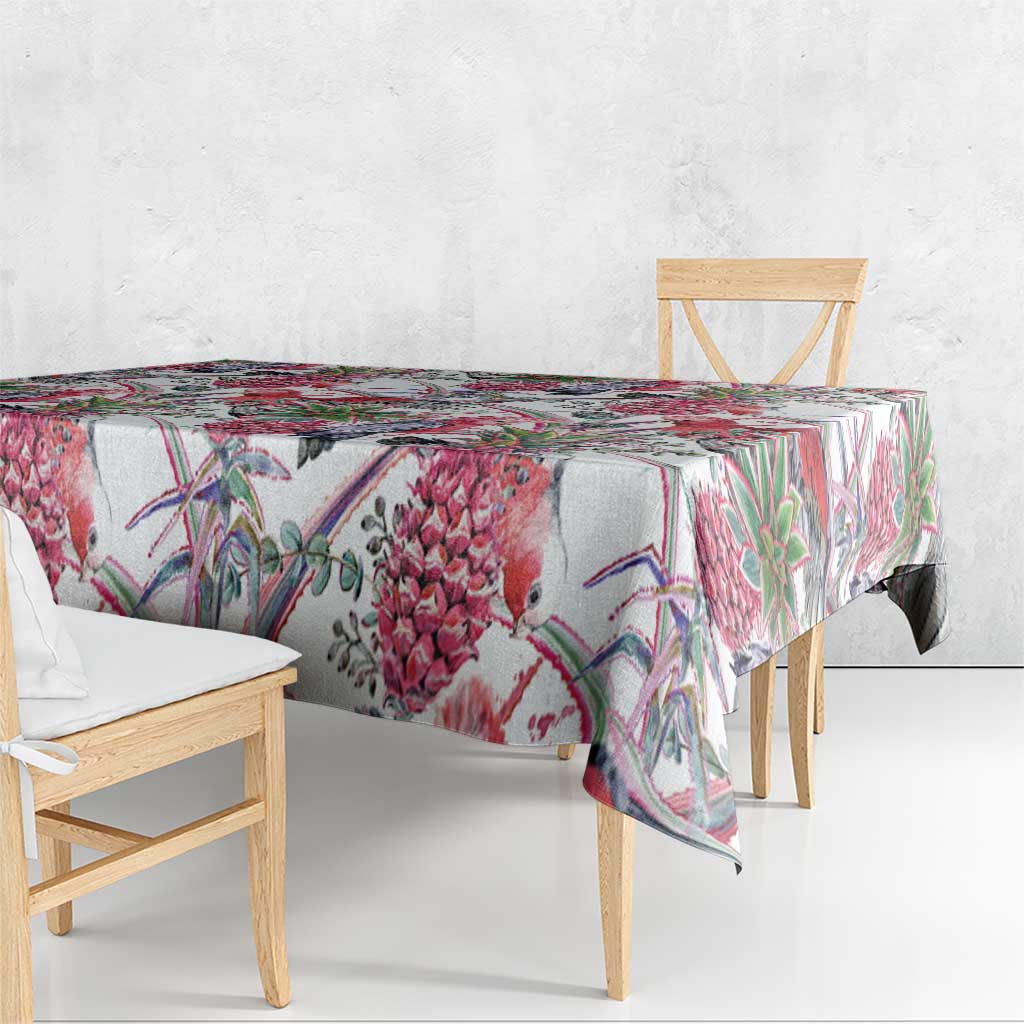 Australia Pink Galah Tablecloth Rose-breasted Cockatoo Pineapple Seamless Vibes - Aussie Hoodie