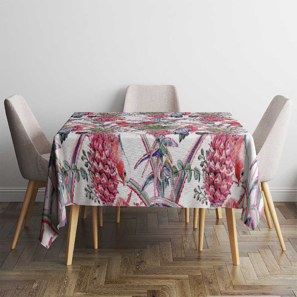 Australia Pink Galah Tablecloth Rose-breasted Cockatoo Pineapple Seamless Vibes - Aussie Hoodie