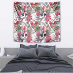 Australia Pink Galah Tapestry Rose-breasted Cockatoo Pineapple Seamless Vibes - Aussie Hoodie