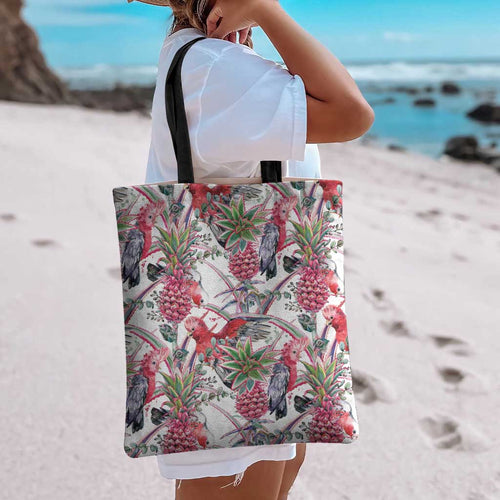 Australia Pink Galah Tote Bag Rose-breasted Cockatoo Pineapple Seamless Vibes - Aussie Hoodie
