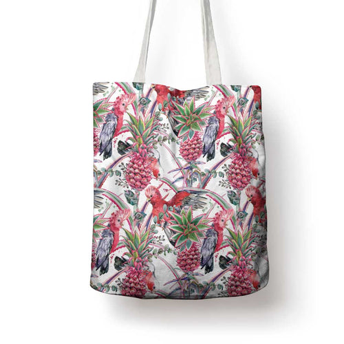Australia Pink Galah Tote Bag Rose-breasted Cockatoo Pineapple Seamless Vibes - Aussie Hoodie