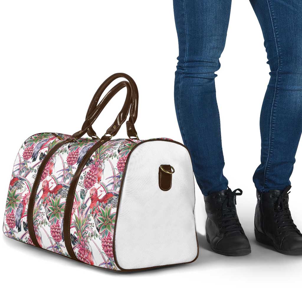 Australia Pink Galah Travel Bag Rose-breasted Cockatoo Pineapple Seamless Vibes - Aussie Hoodie