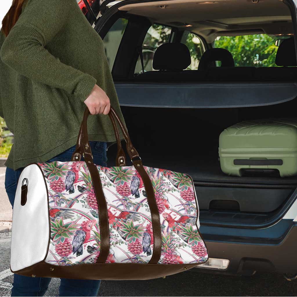 Australia Pink Galah Travel Bag Rose-breasted Cockatoo Pineapple Seamless Vibes - Aussie Hoodie