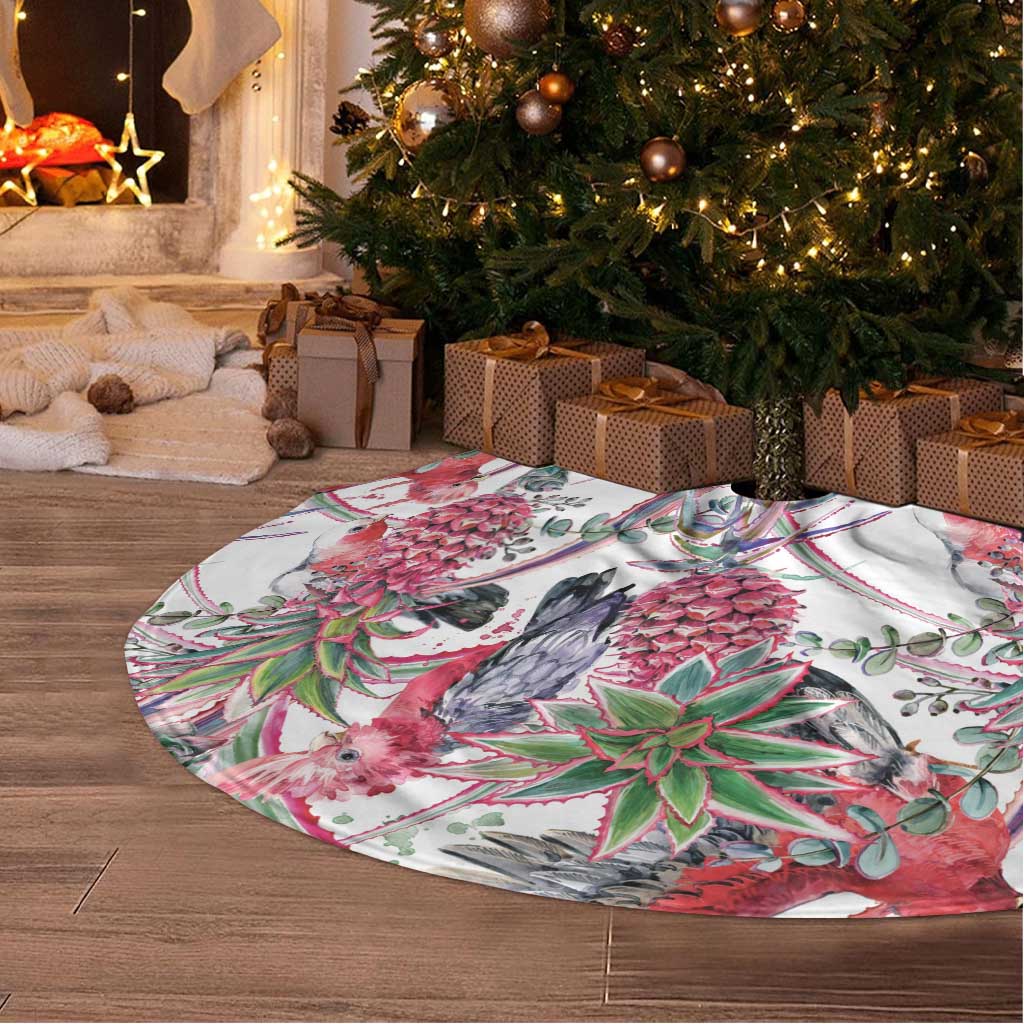 Australia Pink Galah Tree Skirt Rose-breasted Cockatoo Pineapple Seamless Vibes - Aussie Hoodie