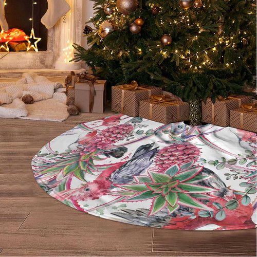 Australia Pink Galah Tree Skirt Rose-breasted Cockatoo Pineapple Seamless Vibes - Aussie Hoodie