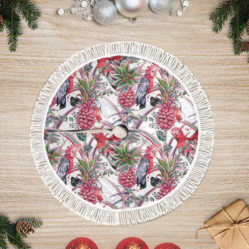 Australia Pink Galah Tree Skirt Rose-breasted Cockatoo Pineapple Seamless Vibes - Aussie Hoodie