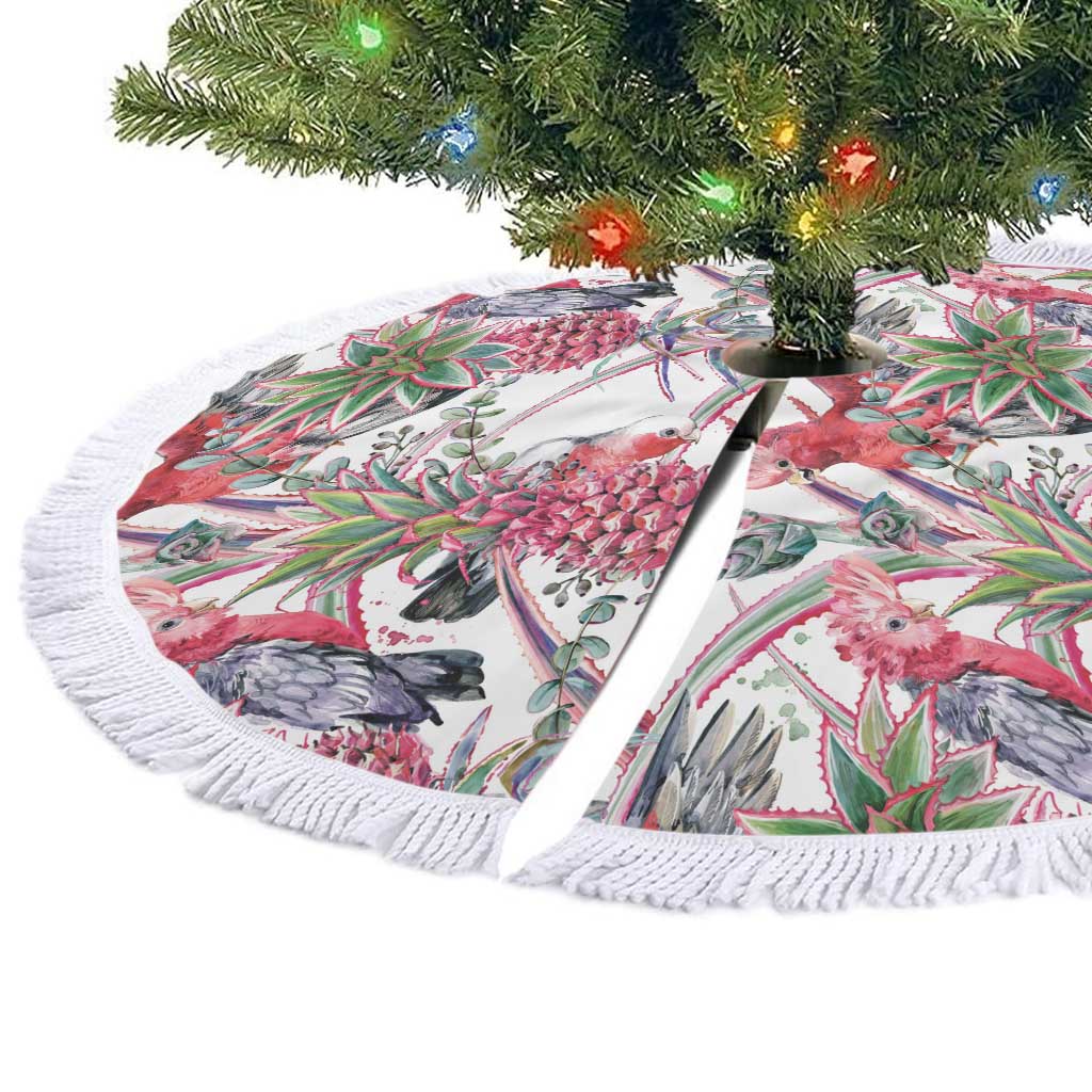 Australia Pink Galah Tree Skirt Rose-breasted Cockatoo Pineapple Seamless Vibes - Aussie Hoodie