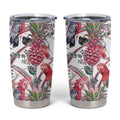 Australia Pink Galah Tumbler Cup Rose-breasted Cockatoo Pineapple Seamless Vibes - Aussie Hoodie