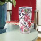 Australia Pink Galah Tumbler Cup Rose-breasted Cockatoo Pineapple Seamless Vibes - Aussie Hoodie