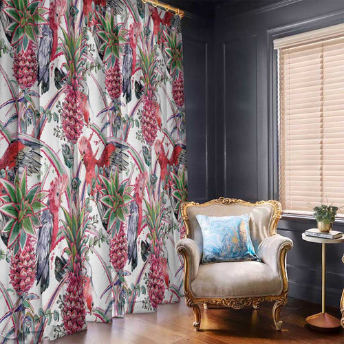 Australia Pink Galah Window Curtain Rose-breasted Cockatoo Pineapple Seamless Vibes - Aussie Hoodie
