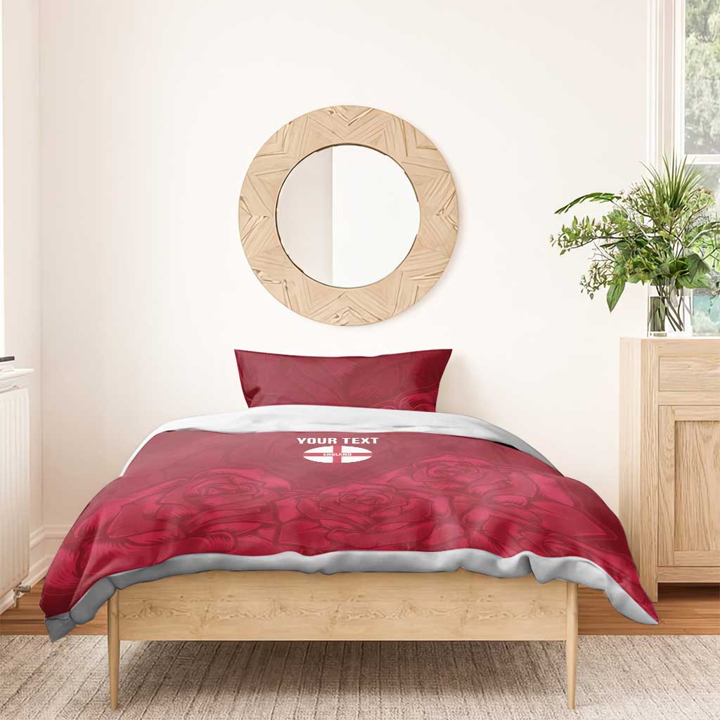 Custom England Rugby 2025 Bedding Set Go Champions Red Rose