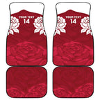 Custom England Rugby 2025 Car Mats Go Champions Red Rose