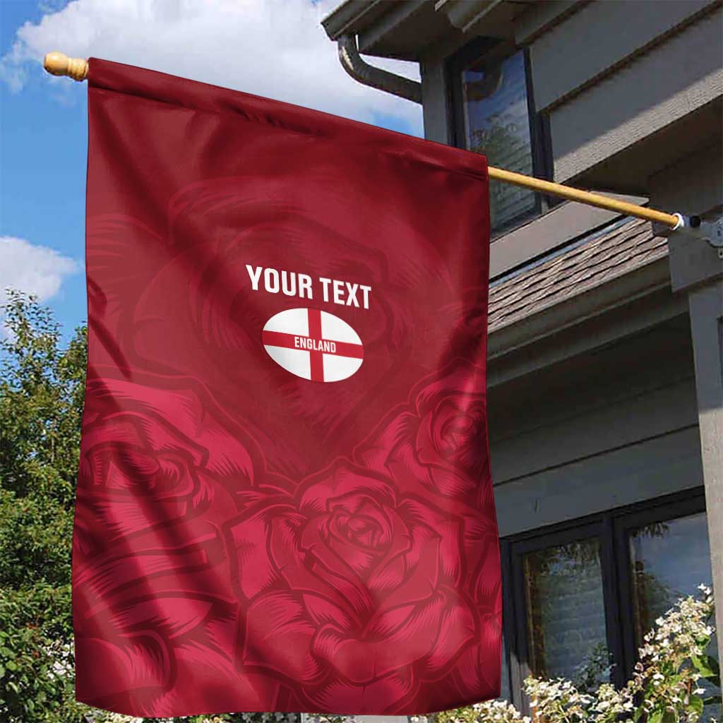 Custom England Rugby 2025 Garden Flag Go Champions Red Rose