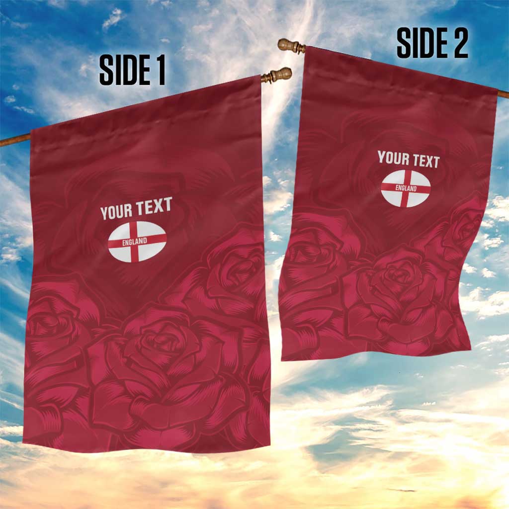Custom England Rugby 2025 Garden Flag Go Champions Red Rose