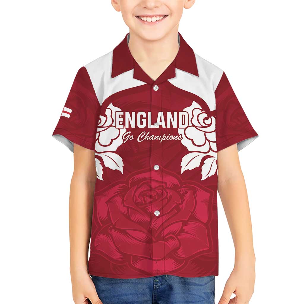 Custom England Rugby 2025 Hawaiian Shirt Go Champions Red Rose