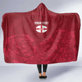 Custom England Rugby 2025 Hooded Blanket Go Champions Red Rose
