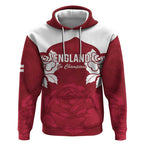 Custom England Rugby 2025 Hoodie Go Champions Red Rose