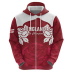 Custom England Rugby 2025 Hoodie Go Champions Red Rose
