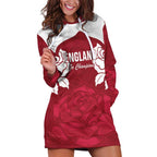 Custom England Rugby 2025 Hoodie Dress Go Champions Red Rose