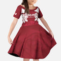 Custom England Rugby 2025 Kid Short Sleeve Dress Go Champions Red Rose