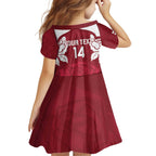 Custom England Rugby 2025 Kid Short Sleeve Dress Go Champions Red Rose