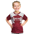 Custom England Rugby 2025 Kid T Shirt Go Champions Red Rose