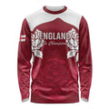 Custom England Rugby 2025 Long Sleeve Shirt Go Champions Red Rose