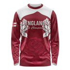 Custom England Rugby 2025 Long Sleeve Shirt Go Champions Red Rose