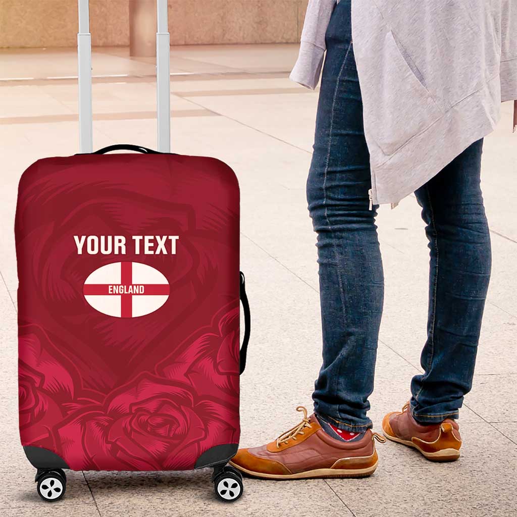 Custom England Rugby 2025 Luggage Cover Go Champions Red Rose