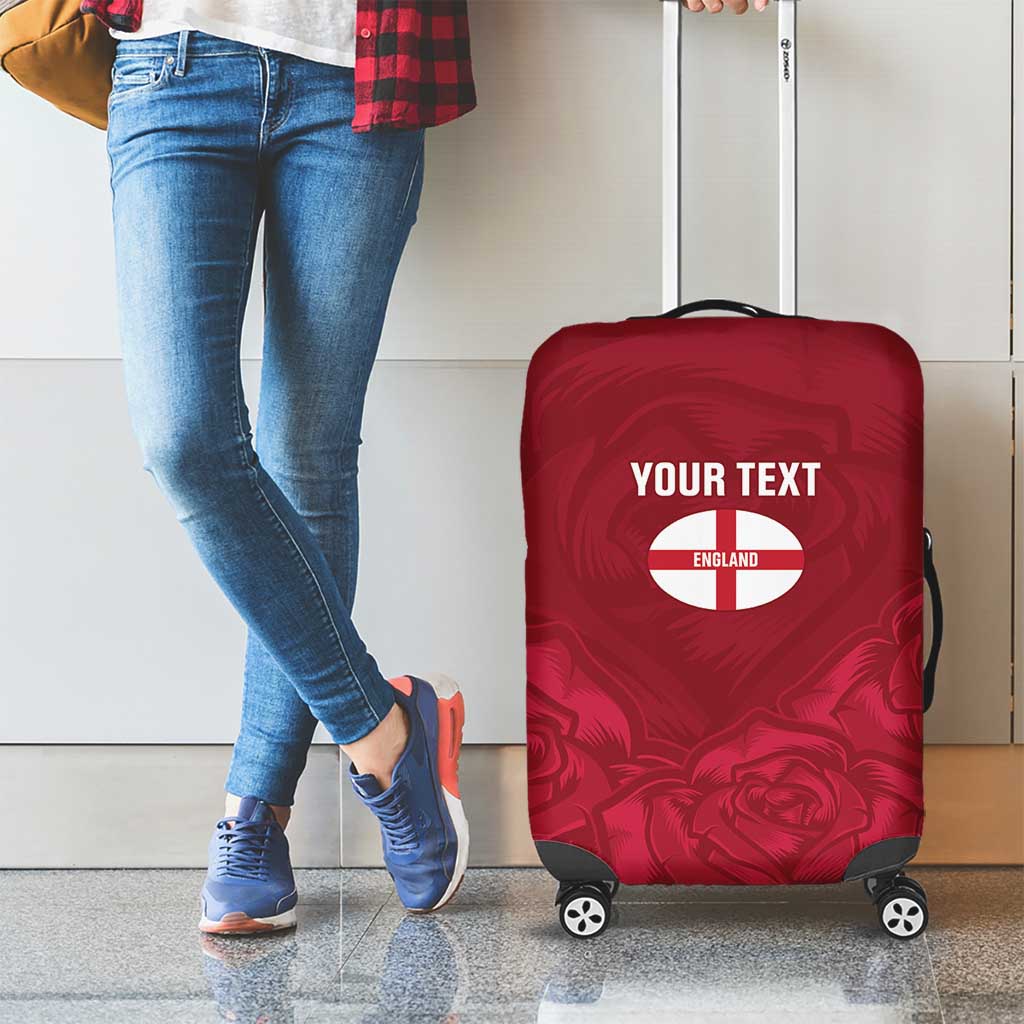 Custom England Rugby 2025 Luggage Cover Go Champions Red Rose