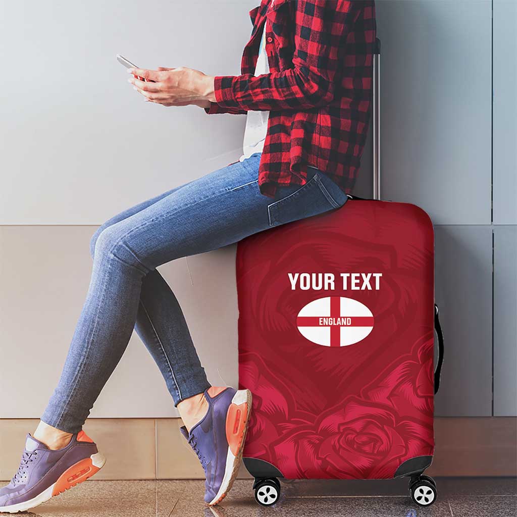Custom England Rugby 2025 Luggage Cover Go Champions Red Rose