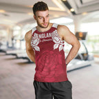 Custom England Rugby 2025 Men Tank Top Go Champions Red Rose