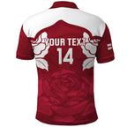 Custom England Rugby 2025 Polo Shirt Go Champions Red Rose