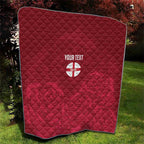 Custom England Rugby 2025 Quilt Go Champions Red Rose