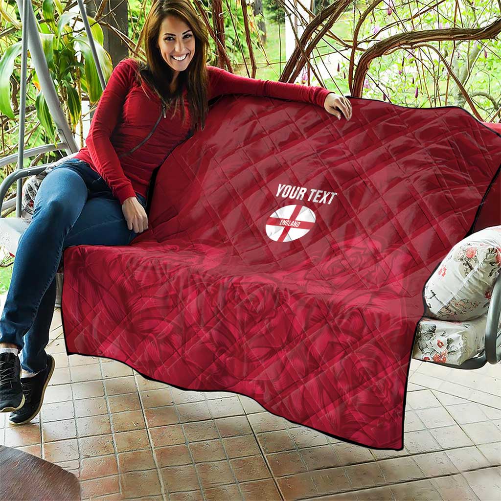 Custom England Rugby 2025 Quilt Go Champions Red Rose