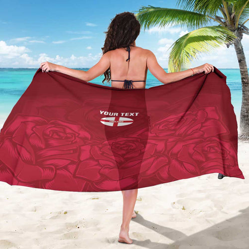 Custom England Rugby 2025 Sarong Go Champions Red Rose