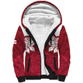 Custom England Rugby 2025 Sherpa Hoodie Go Champions Red Rose
