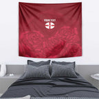 Custom England Rugby 2025 Tapestry Go Champions Red Rose